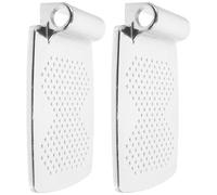 IMUSINICE Wheelchair Footrest Pedal with Universal Fit and Strong Support 2pcs Replacement Aluminium Alloy Silver Wheelchair Accessories for Elderly and Disabled Users