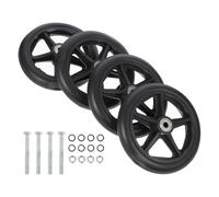 IMUSINICE Wheelchair Replacement Front Wheels 6-inch Universal Castor Wheels 4pcs Black Sturdy Mobility Aid Accessories for Disabled Wheelchairs