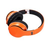 IMUSINICE Wireless Folding Headset and Breathable Earmuff over Ear Wireless 5.0 Headphones with Ergonomic Design 250mah Battery, Orange for Laptops and Desktop Computers