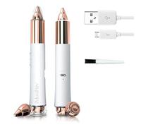 iMusthav 2 in 1 Eyebrow and Facial Hair Remover for Women Painless Flawless Electric Razor Epilator Trimmer Shaver with 18K Gold-Plated, USB Rechargeable, 360° LED for Eyebrow and Face Hair Removal
