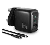 Imuto 65W USB C Charger, PD3.0/QC3.0 Fast Charger 2 Port, GaN Power Adapter For MacBook, iPhone11-15 Series, Dell XPS, Galaxy S23 Ultra, Lenovo, Switch etc (6.5 ft USB-C to C Cable Included)