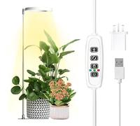 IMVSINCERE Grow Lights for Indoor Plants,56 LEDs Full Spectrum Plant Grow Light with Base,Height Adjustable 3 Colors,Auto Recycle Timer 3/9/12H,9 Brightness Grow Lamp for Small Indoor Plants 120mm
