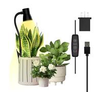 IMVSINCERE Grow Lights for Indoor Plants,Clip On 5000K Full Spectrum LED Grow Light,Grow Lamp with 360° Gooseneck,3/9/12H Timer Auto Recycle on/Off, 5W,9 Brightness, 1 Pack
