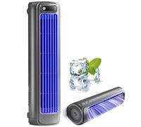 Imwing Cooling Ace, Glosrity Cooling Ace Portable Air Conditioner, 3 Speed Adjustable Cooling Ace, Portable Air Conditioners Cooling Fan, 3D Circulating Air Rechargeable Fan for Bedroom Office (Gray)