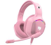 IMYB A36 Gaming Headset with Microphone for Pc, Xbox One Series X/s, Ps4, Ps5, Stereo Wired Noise Cancelling Over-Ear Headphones with Mic, RGB, for Computer, Laptop, Mac, Gamer (Pink)