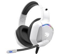 IMYB Gaming Headset with Microphone for Pc, Xbox One Series X/s, Ps4, Ps5, Switch, Stereo Wired Noise Cancelling Over-Ear Headphones with Mic, RGB, for Computer, Laptop, Mac, Nintendo, Gamer (White)