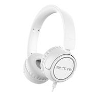 IMYB Kids Headphones, V1 Foldable Headphones for kids, Wired Stereo Tangle-Free On-Ear Headphone for School/Boys/Girls/Toddlers/Childrens/Teens/Ipad/Tablet/Kindle/Phones/Travel/Plane (White)