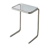 IMYOGI Exquisite Medieval Coffee Table, Tempered Glass Sofa Side Table, Small Household Wrought Iron Living Room Side Table/bedroom Leisure Table (Color : A, Size : 52X40X65CM)