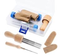 IMZAY Needle Felting Tools, Needle Felting Supplies, Needle Felting Kit with 3 Size 30Pcs Needles Felting Needles,Wooden Handle, Finger Cots, Perfect for DIY Felting Wool Projects