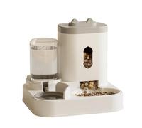 In 1 Cat/Kibble Dispenser Automatic and Water Dispenser for Chickens (Grey, One Size)