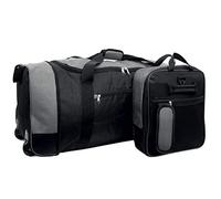 iN 32” Holdall with Wheels - Foldable Wheeled Holdall - Bag with Wheels - Lightweight - Luggage/Suitcase - Extra Large - Wheeled Travel Bag - Weekender Bags - Duffle Bags (Black/Grey) 80L