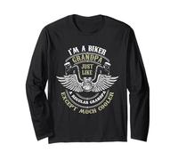 in a Biker Grandpa just Like a Grandpa exept Much Cooler Long Sleeve T-Shirt