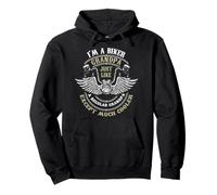 In a biker grandpa just like a grandpa exept much cooler Pullover Hoodie