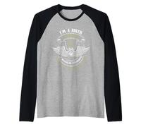 in a Biker Grandpa just Like a Grandpa exept Much Cooler Raglan Baseball Tee