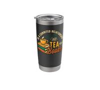 in a Committed Relationship with Tea and Books Reading Stainless Steel Insulated Tumbler