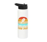 in a Complicated Relationship with Corn Dogs Stainless Steel Insulated Water Bottle