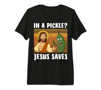 in A Pickle Jesus Saves Premium T-Shirt