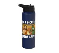 in A Pickle Jesus Saves Stainless Steel Insulated Water Bottle