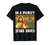 in A Pickle Jesus Saves T-Shirt