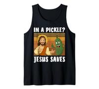 in A Pickle Jesus Saves Tank Top