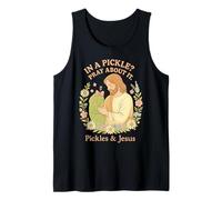 in a Pickle Just Pray About It Cute Funny Pickles and Jesus Tank Top
