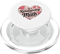 In a Relationship with Math Heart with text about math PopSockets PopGrip for MagSafe