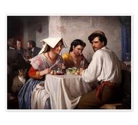 In a Roman Osteria Poster by Carl Bloch 80 x 60 cm Wall art Wall decor
