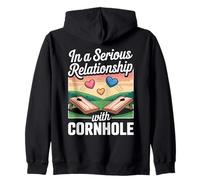 In A Serious Relationship With Cornhole Fun Zip Hoodie