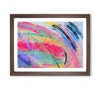 In A Trance In Abstract Modern Art Framed Print | A2 Walnut Framed Wall Art | Ready to Hang | Abstract Fantasy Picture | Living Room Bedroom Lounge Office