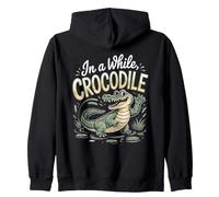 In a While Crocodile Caiman Reptile Exotic Pet Zip Hoodie