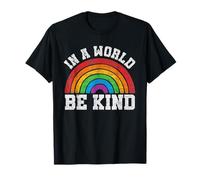 In A World Be Kind Retro Queer Pride Rainbow Gay Pride LGBT T-Shirt