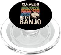 In A World Full Of Guitars Be The Banjo Acoustic Roots Lover PopSockets PopGrip for MagSafe