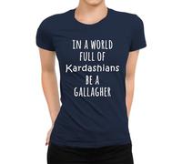 In A World Full of Kardashians Gallagher Women's T-Shirt, navy blue, XL