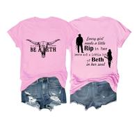 in A World Full of Karens Be A Beth Shirt, Every Girl Needs A Little Rip in Her Jeans Shirt, Unisex Shirt Pink