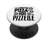 In A World Full Of Pizza Be A Pizzelle PizelleItalianWaffle PopSockets Adhesive PopGrip