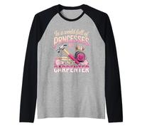 in A World Full of Princesses Be A Carpenter Girl Raglan Baseball Tee