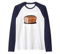 in A World Full of Problems Bread is The Solution Raglan Baseball Tee