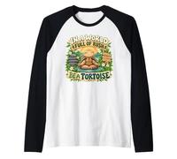 in A World Full of Rush Be A Tortoise Yoga Meditation Raglan Baseball Tee