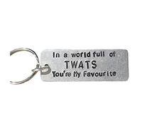 In a World Full of Twats, You're My Favorite Keychain Gifts Boyfriend Girlfriend Gifts Funny Couple Gifts for Anniversary Birthday Christmas