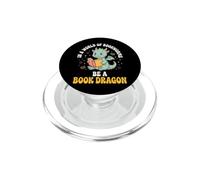 In A World Of Bookworms Be A Book Dragon PopSockets PopGrip for MagSafe