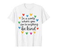 in A World Where You Can Be Anything Be Kind Autism T-Shirt