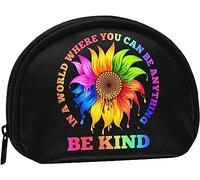 in A World Where You Can Be Anything Be Kind LGBT Rainbow Coin Purse Wallet Women and Girls Cute Fashion Bag Change Pouch Key Holder Women Purse Gift