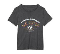 in A World Where You Can Be Anything Be Kind T-Shirt, Women's Plus, Dark Heather Grey, 1X