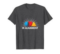 in Alignment: Vibrant Shapes Harmony Modern T-Shirt, Men, Dark Heather Grey, 4XL