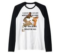 In Ancient Times Cats Were Worshipped As Gods Calico Cat Raglan Baseball Tee