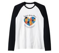 in April We Wear Blue Support and Love Awareness Raglan Baseball Tee