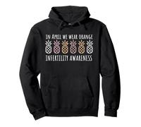 In April We Wear Orange Infertility Awareness IVF Month Pullover Hoodie