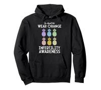 In April We Wear Orange IVF Month Infertility Awareness Pullover Hoodie