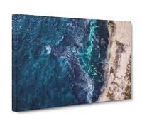 In Awe Of The Ocean Canvas Print | Gallery Wrapped 30mm Frame Wall Art | 30x20 inches | Ready to Hang | Coastal Seascape Picture | Living Room Bedroom Lounge Office