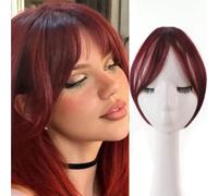 in Bangs for Women, Heat Resistant Synthetic Fringe - Wispy, Side & Middle Part Bangs Hairpiece with Strong Clips for Daily Wear & Cosplay 20cm(99J)